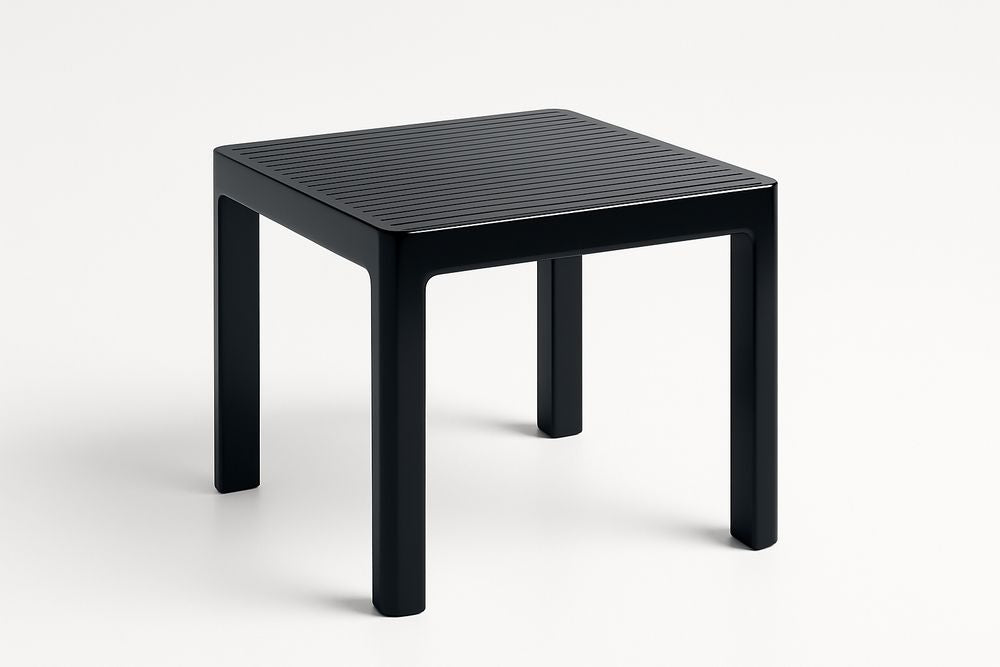 Table Basse Carrée en Polypropylène Noir 45x45x45 cm