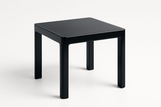 Table Basse Carrée en Polypropylène Noir 45x45x45 cm