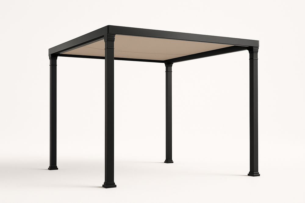 Pergola de Jardin Aluminium Noir 3x3 m