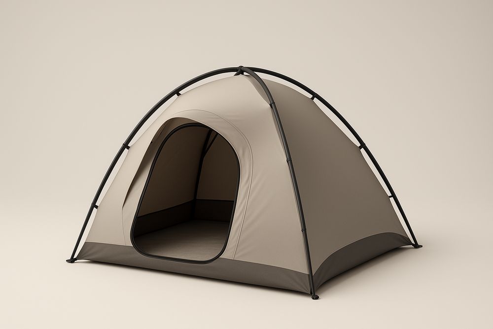 Tente de camping dôme 2 personnes Beige