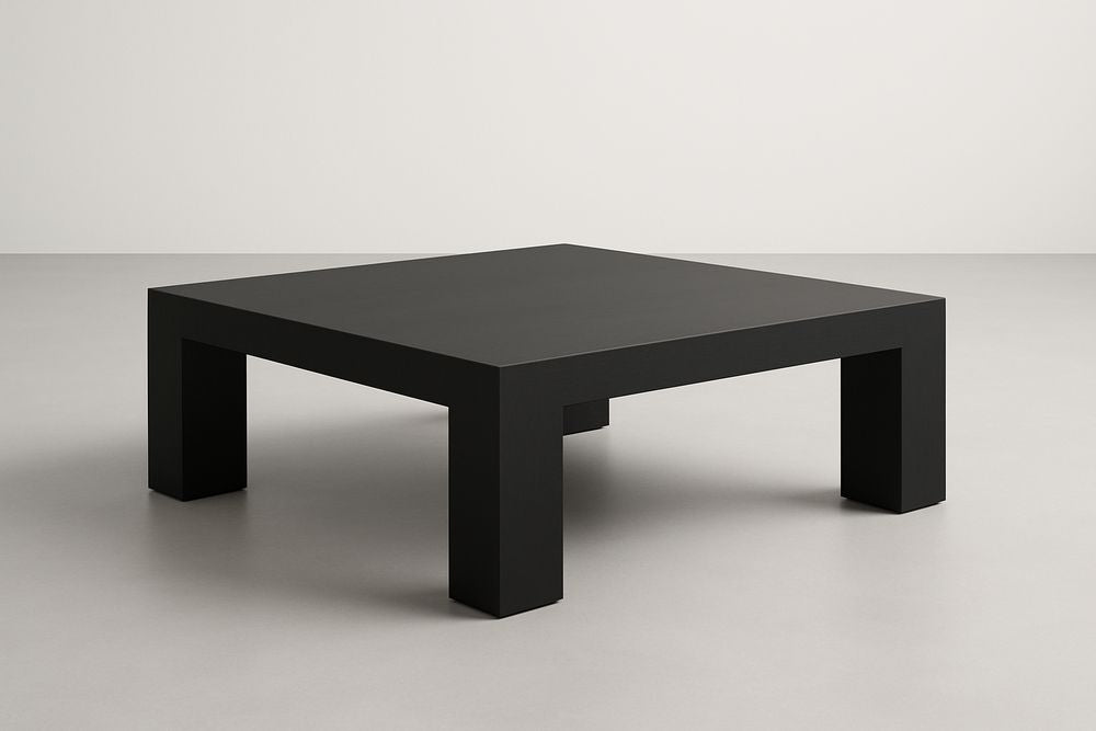 Table basse carrée 90 cm MDF Noir