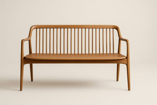 Banc en bois massif marron clair