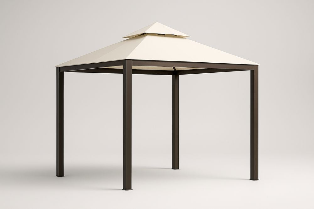 Tonnelle de Jardin en Aluminium avec Toile Polyester Crème