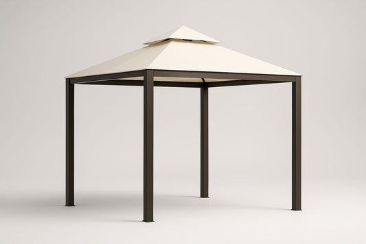 Tonnelle de Jardin en Aluminium avec Toile Polyester Crème