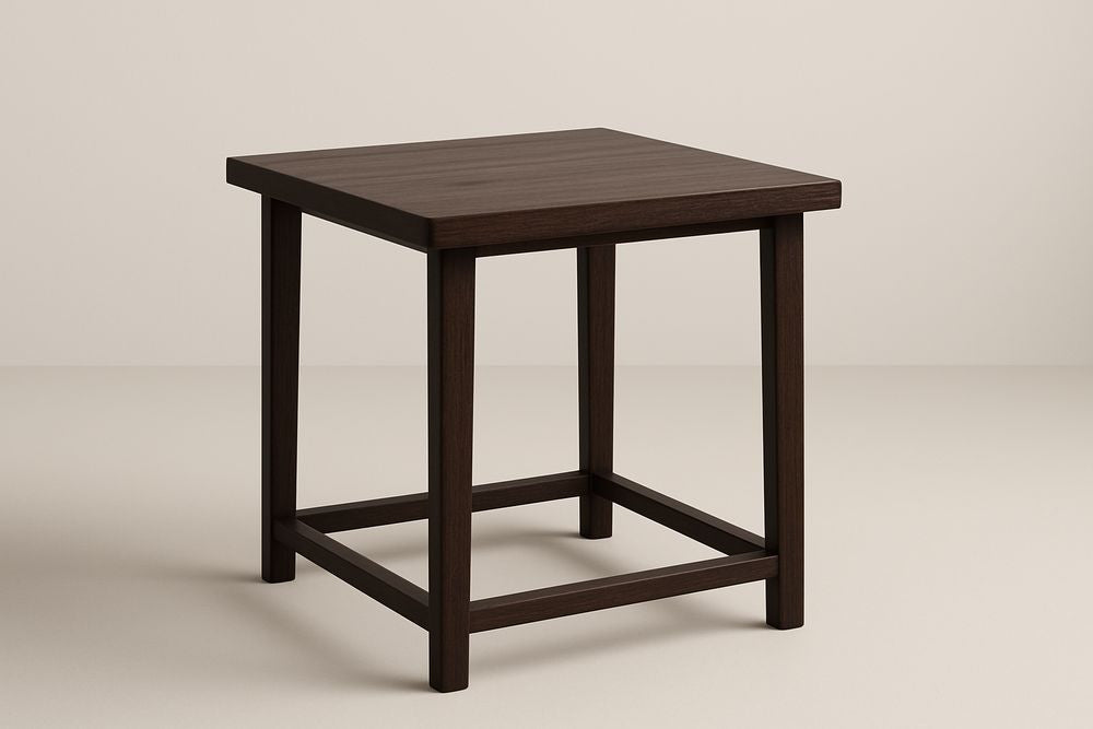 Table basse carrée en bois d'acacia marron