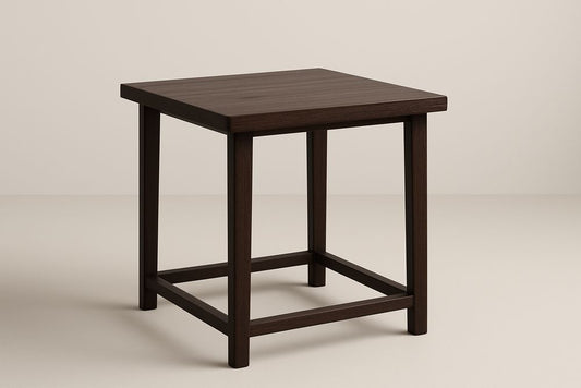 Table basse carrée en bois d'acacia marron
