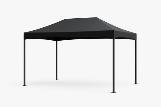 Tonnelle de jardin en acier et polyester noire 300 cm x 300 cm