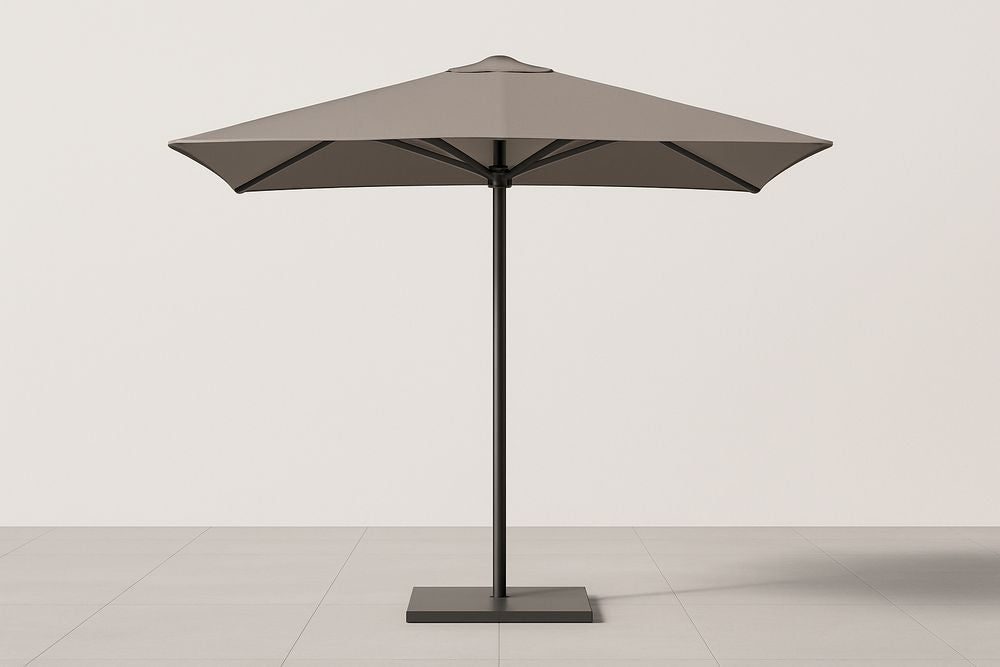 Parasol rectangulaire en métal et polyester Taupe 300 cm