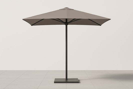Parasol rectangulaire en métal et polyester Taupe 300 cm