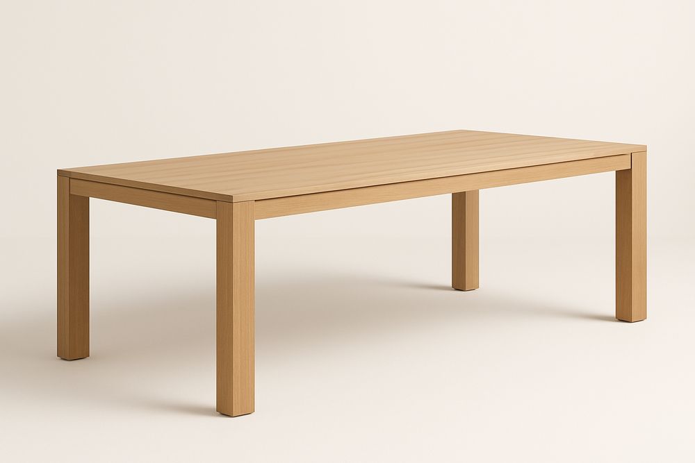 Table rectangulaire en bois de chêne