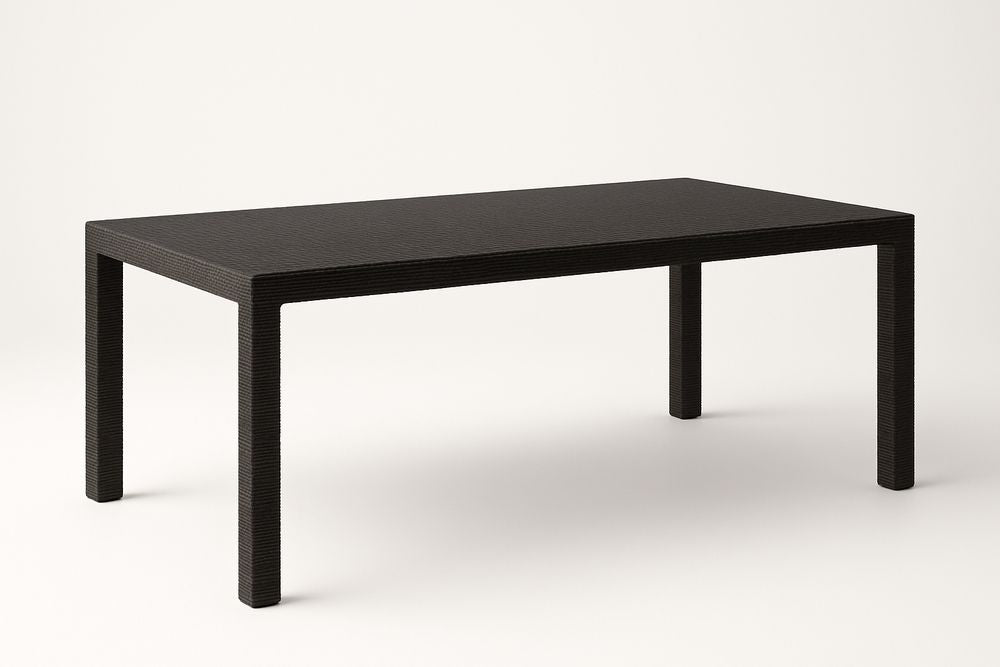 Table rectangulaire en bois noir 200x90x75 cm